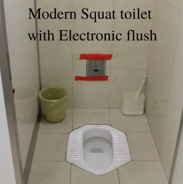 Modern Squat toilet with Electronic Flush