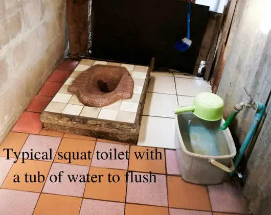 Older Home Squat toilet