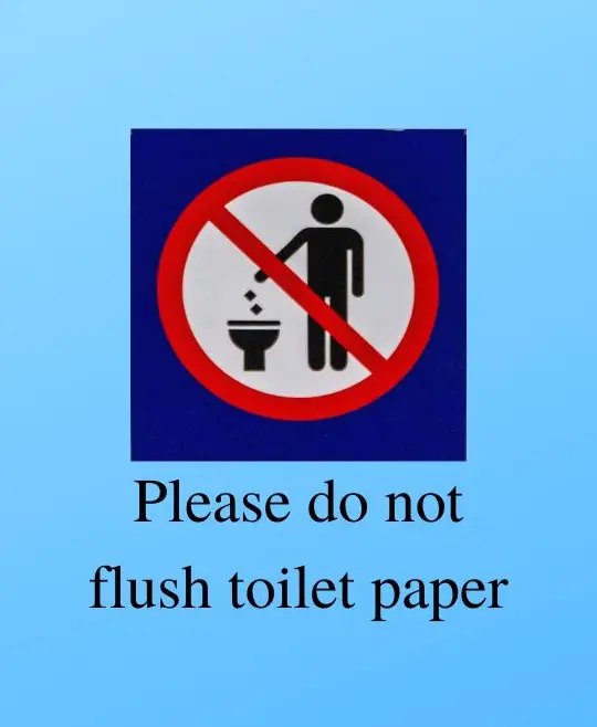 Please do not flush toilet paper