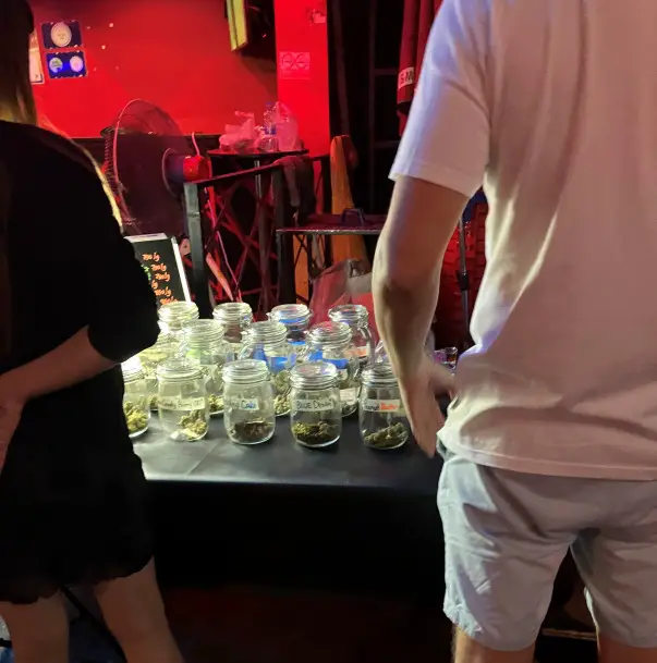 Soi Cowboy marijuana table